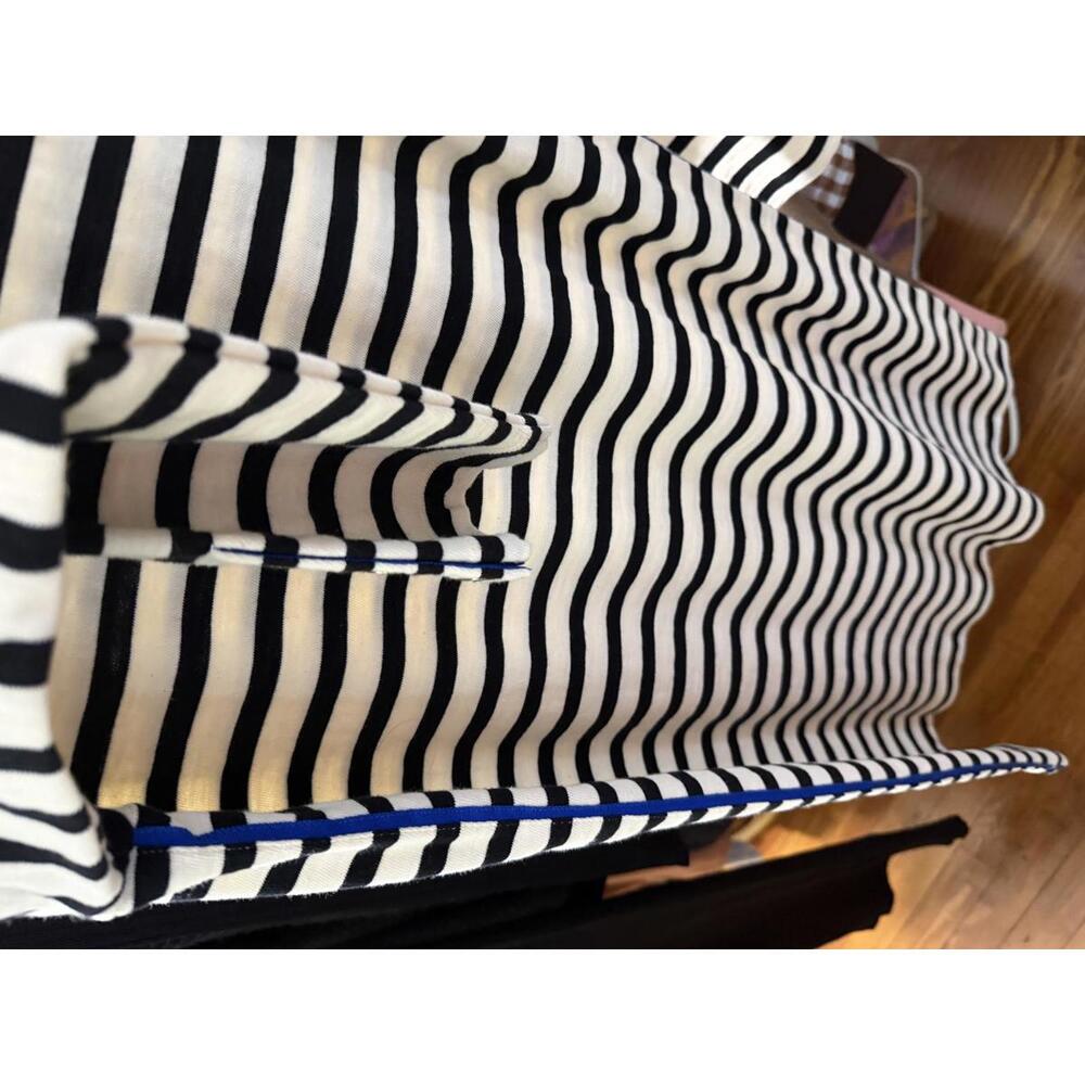 J.‎ Crew 100% Cotton striped dress black/ white/ cobalt - Picture 9 of 9